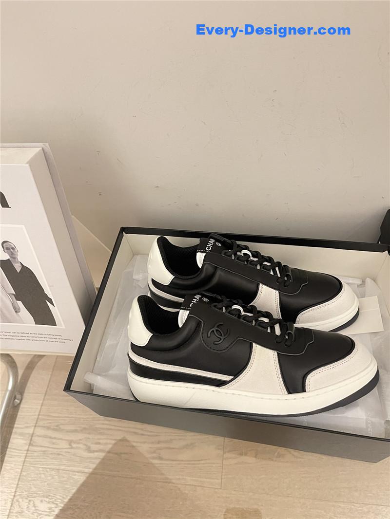 Ch**el early autumn panda color matching sneakers