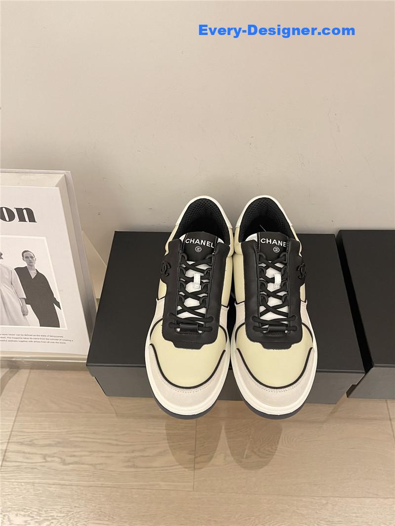 Ch**el early autumn panda color matching sneakers