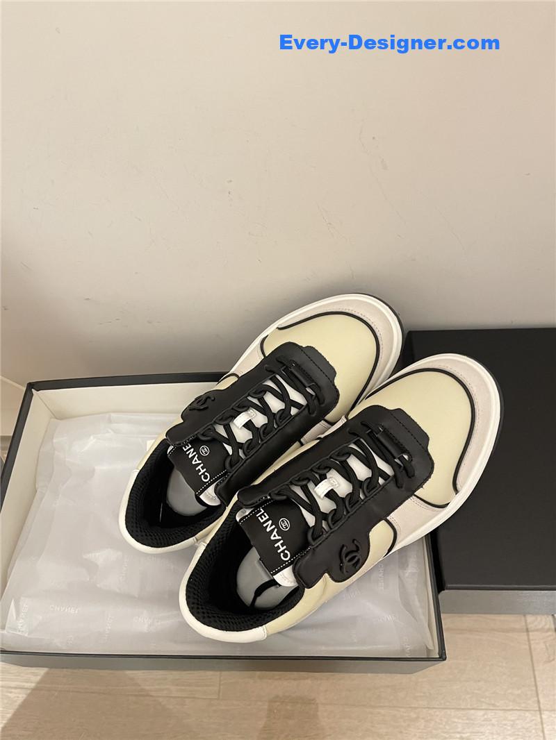 Ch**el early autumn panda color matching sneakers