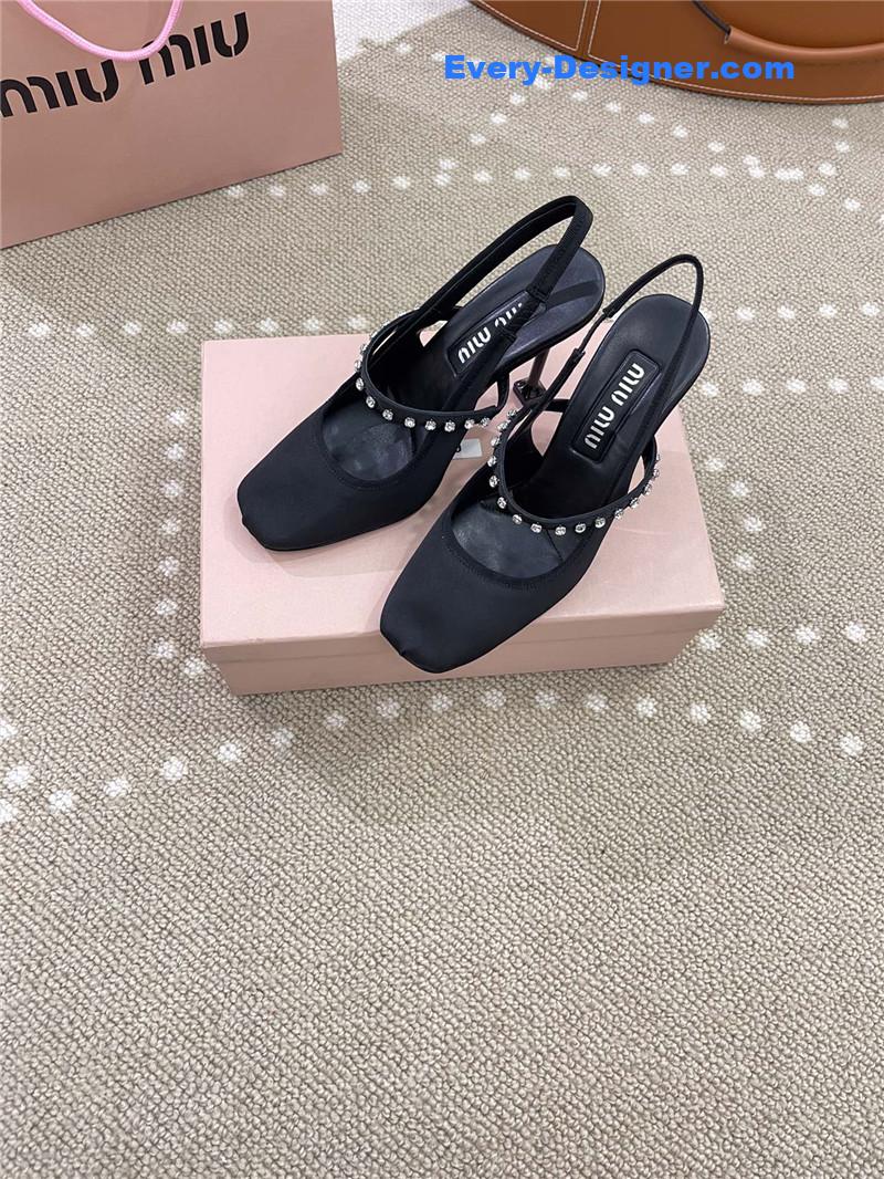 M1um1u new open heel ballet high heels