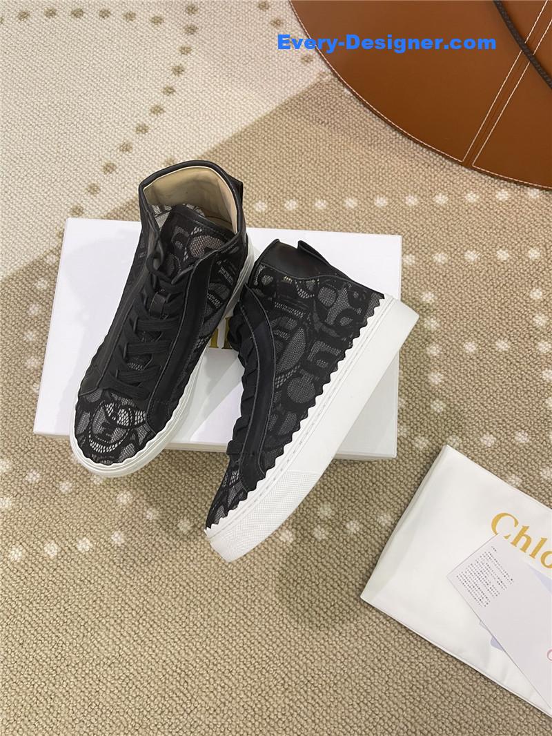Chloe Classic Petal Sole Summer Lace Loafers