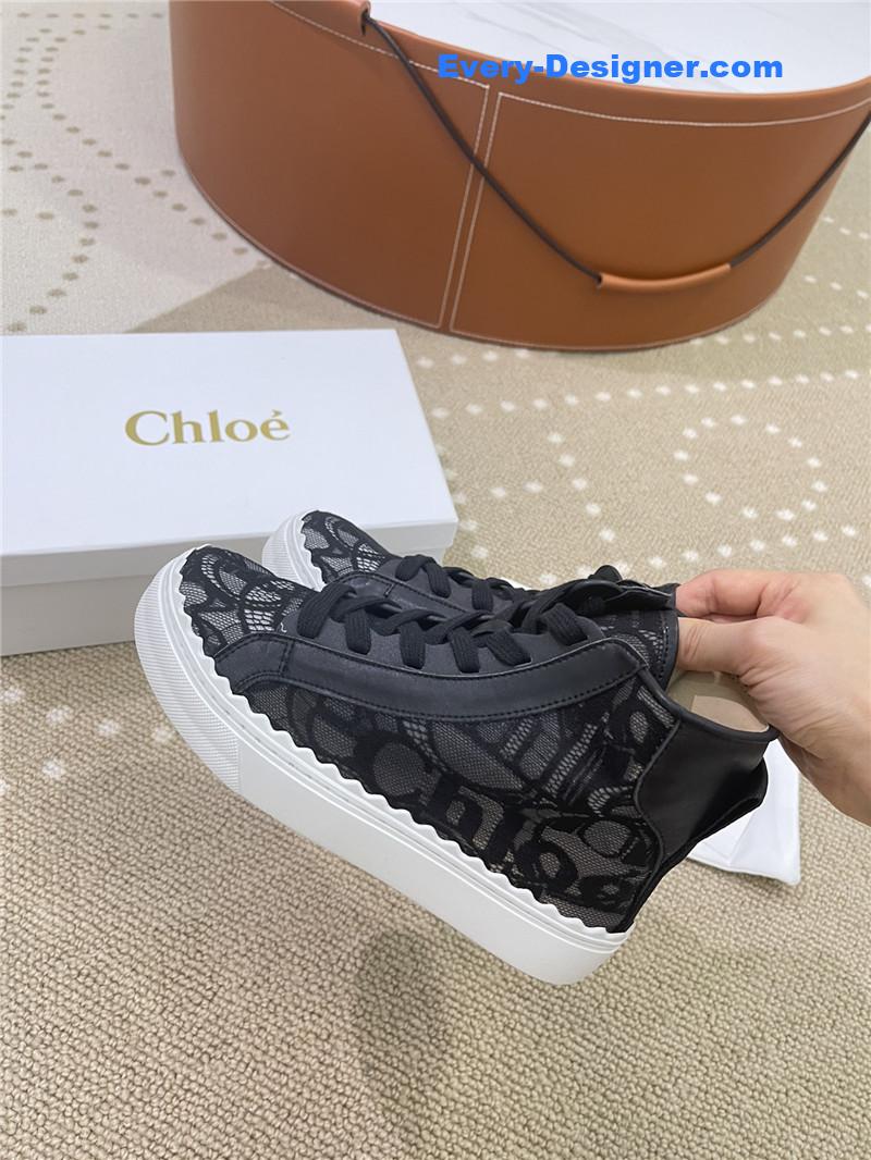 Chloe Classic Petal Sole Summer Lace Loafers