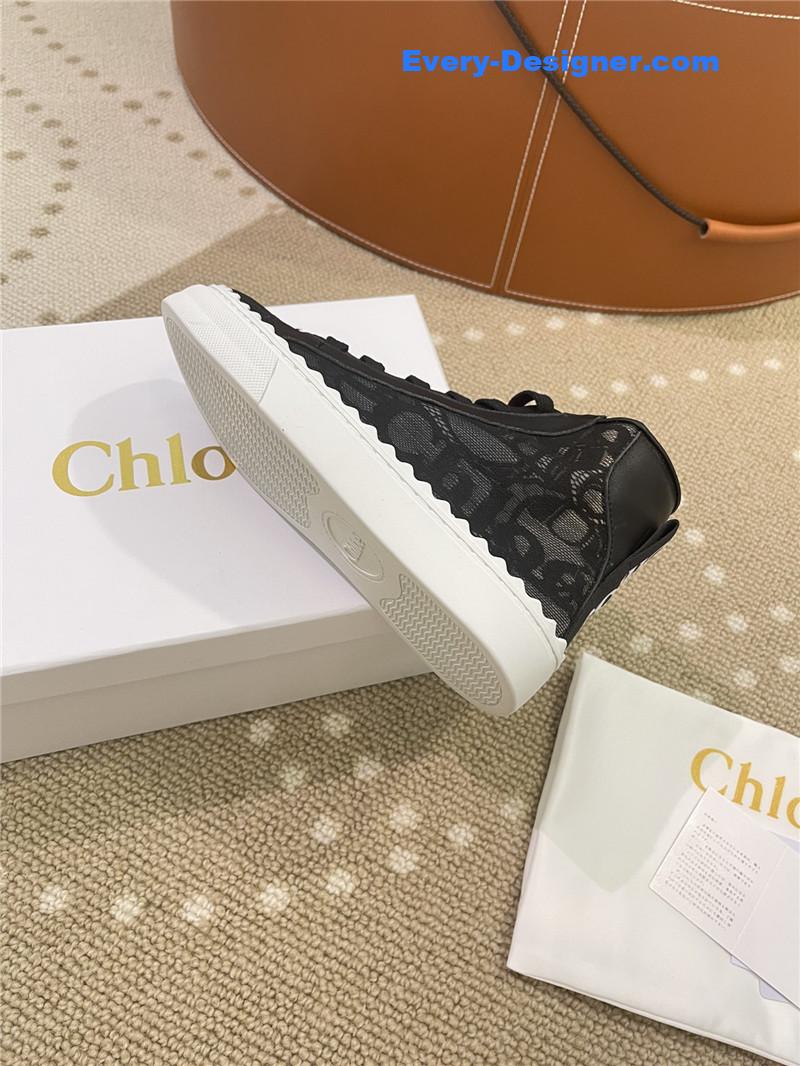 Chloe Classic Petal Sole Summer Lace Loafers