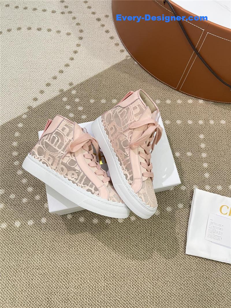 Chloe Classic Petal Sole Summer Lace Loafers