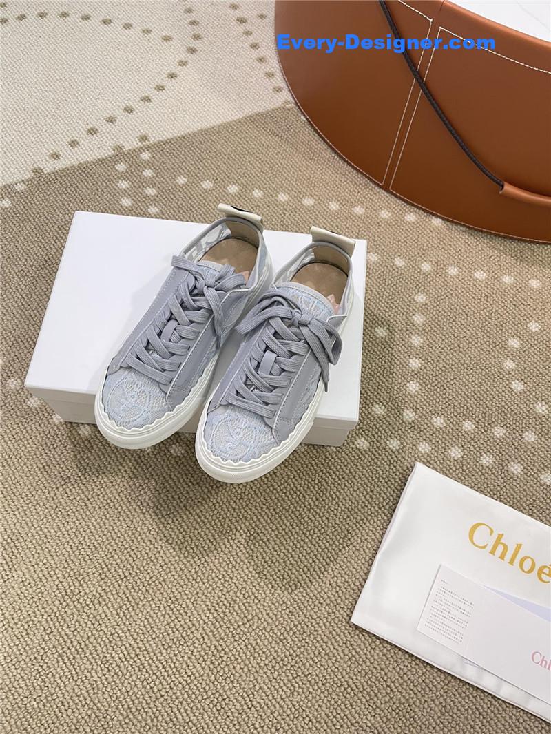 Chloe Classic Petal Sole Summer Lace Loafers