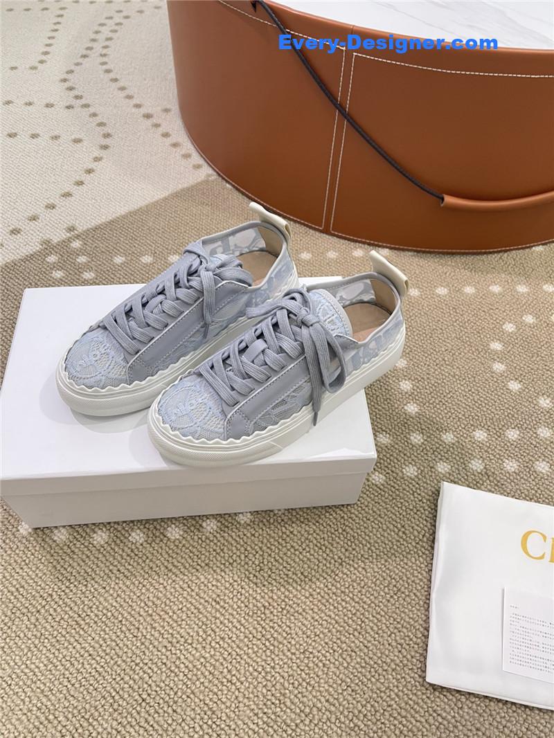 Chloe Classic Petal Sole Summer Lace Loafers