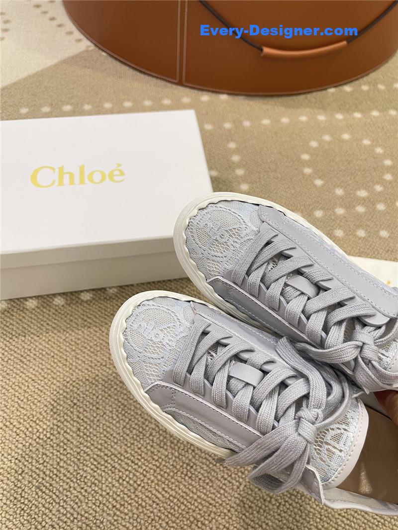 Chloe Classic Petal Sole Summer Lace Loafers