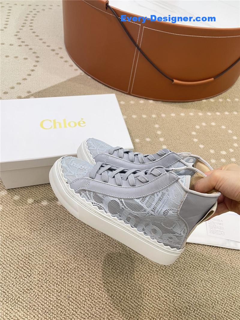 Chloe Classic Petal Sole Summer Lace Loafers