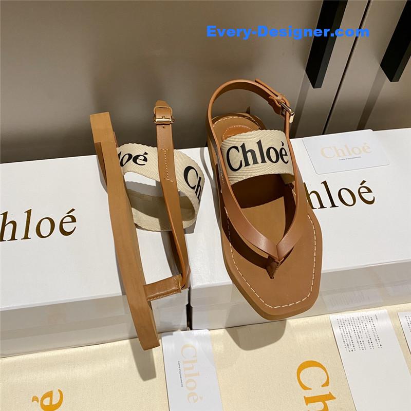 Chloe Cross Woven Strap Flip Sandals