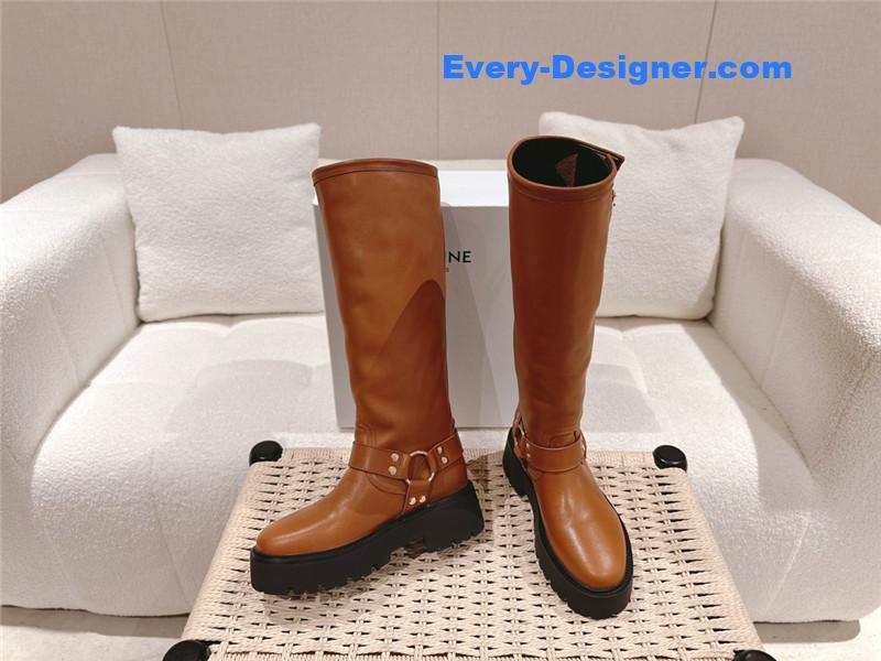 Ce1i*e belt buckle long riding boots