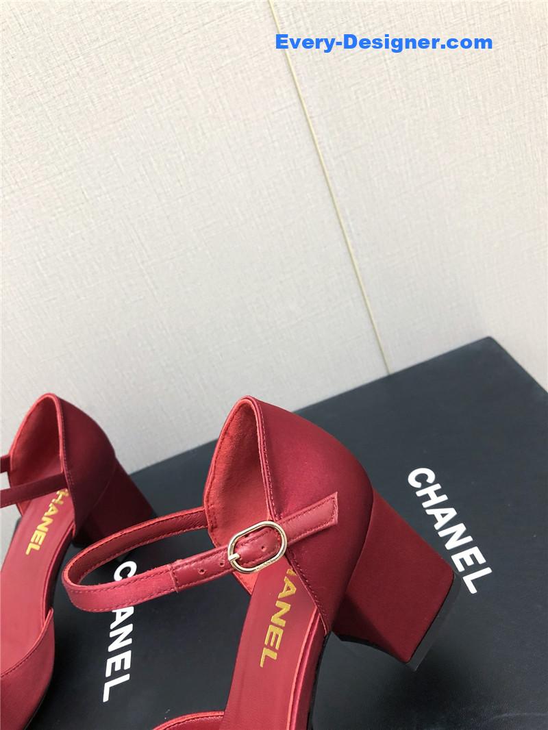 CC new small fragrant pearl buckle Mary Jane shoes