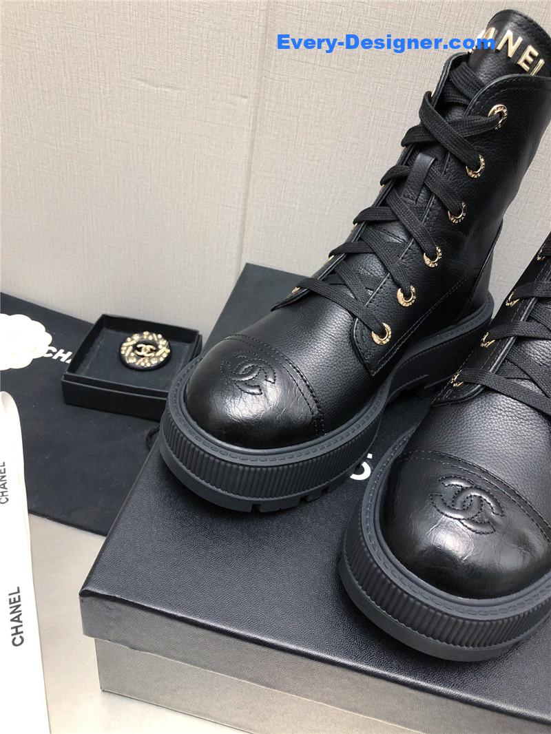 CC C buckle platform Martin ankle boots