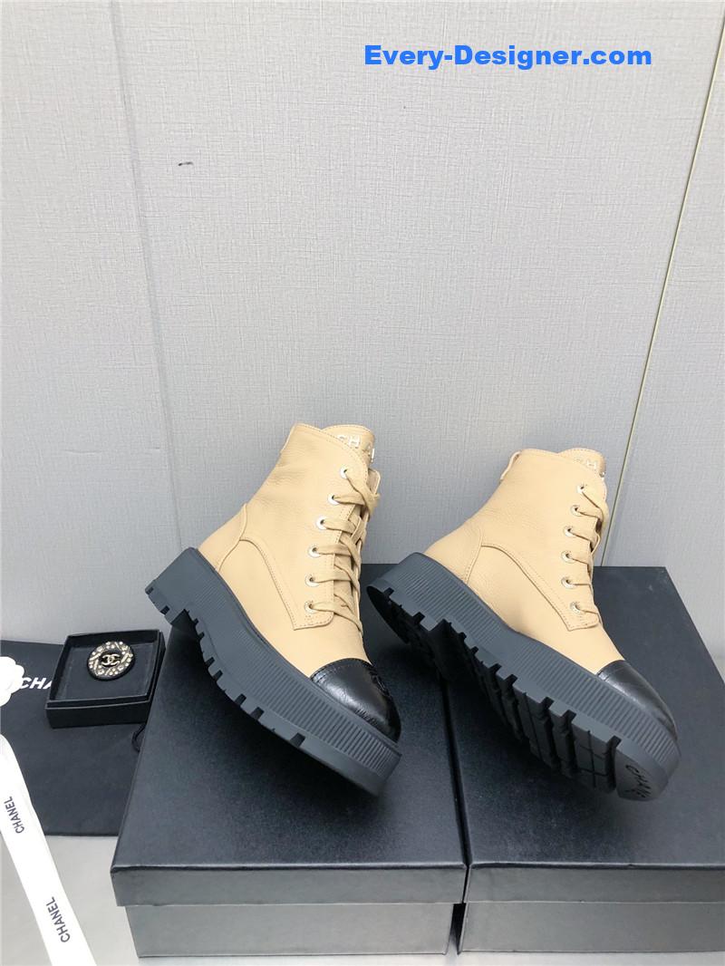 CC C buckle platform Martin ankle boots