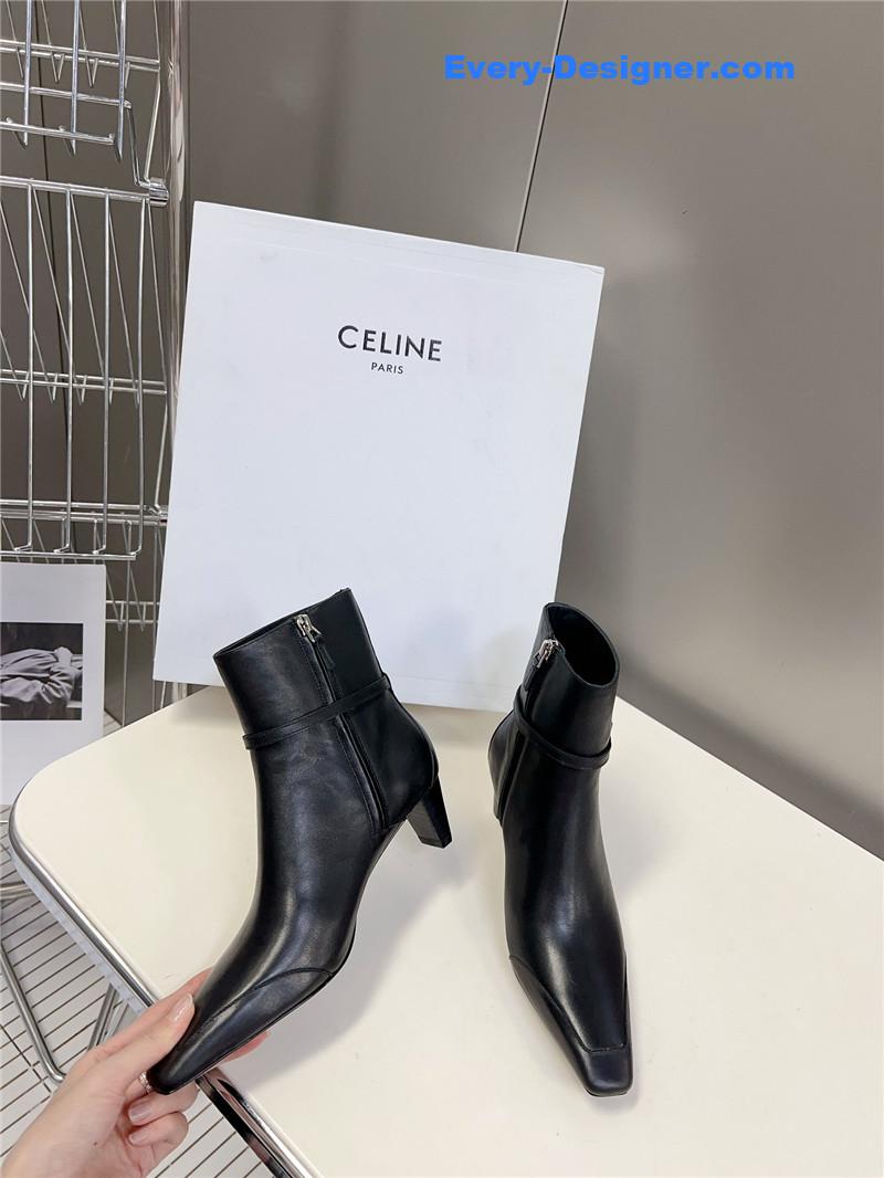Ce1i*e british pointed toe early autumn ankle boots