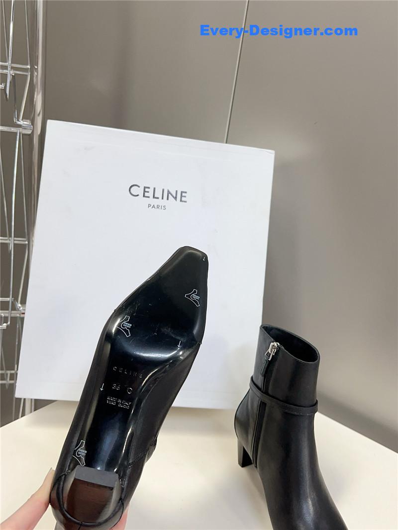 Ce1i*e british pointed toe early autumn ankle boots