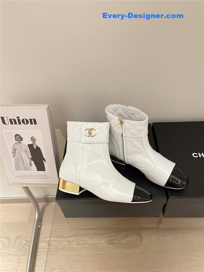 CC new round toe flat ankle boots