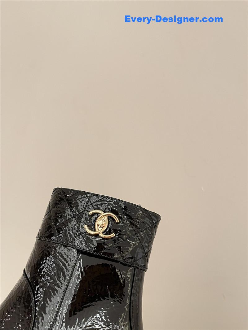 CC new round toe flat ankle boots