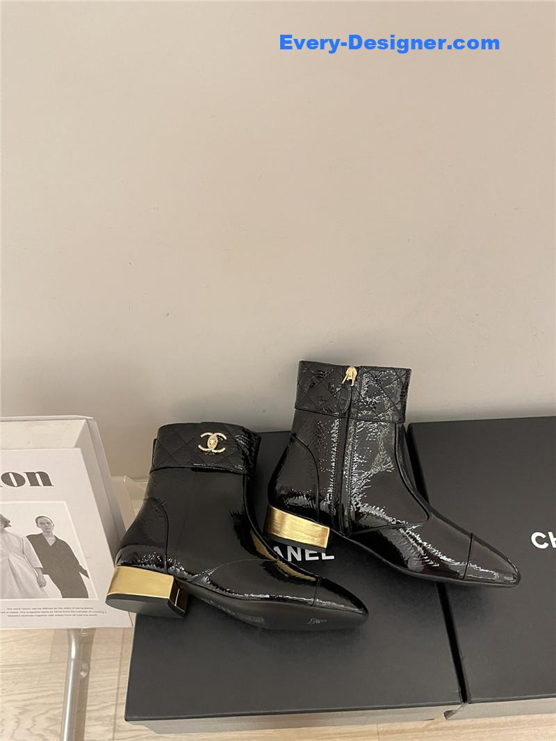 CC new round toe flat ankle boots