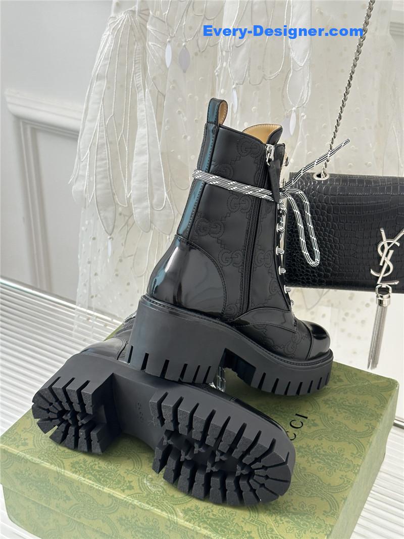 Gvc*1 classic hot style cowhide embossed ankle boots