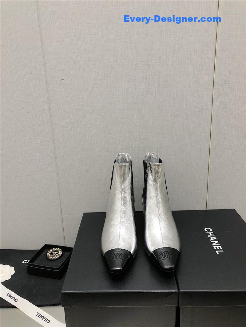 CC classic color block ankle boots