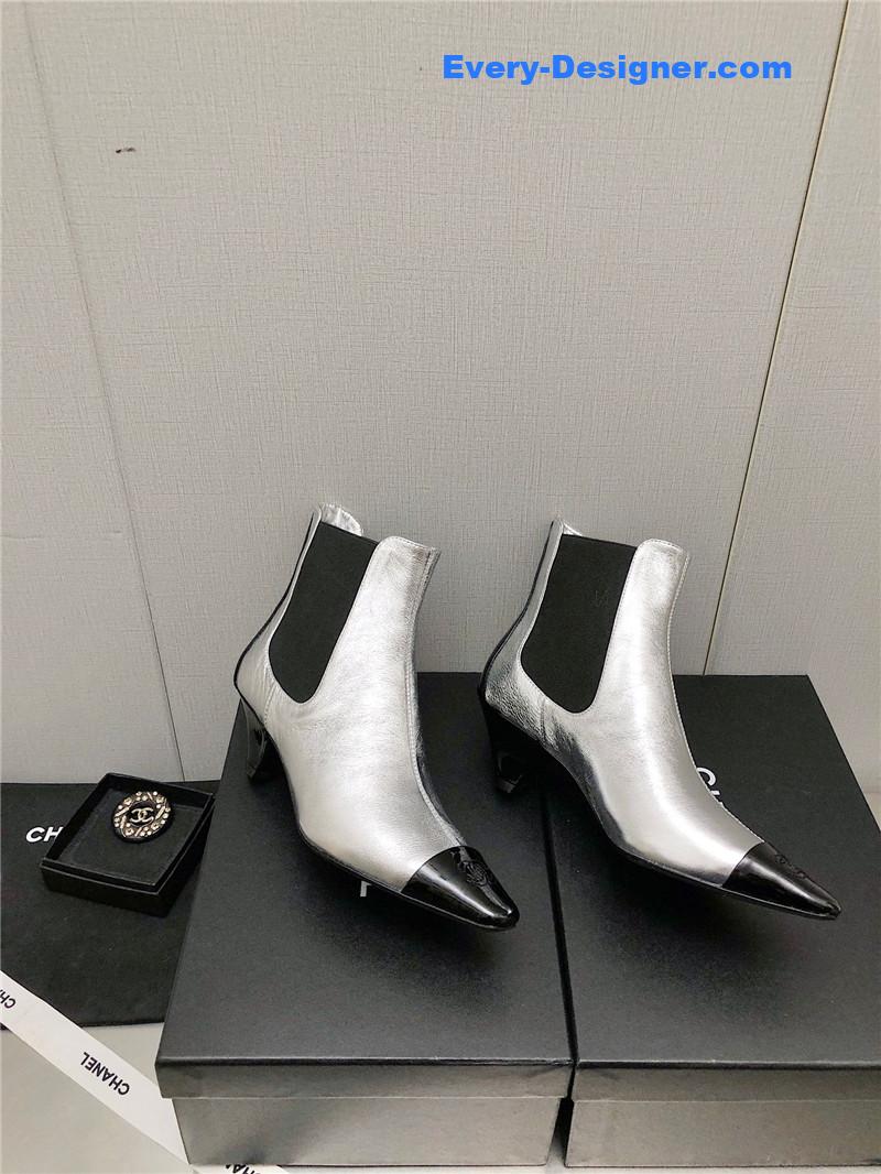 CC classic color block ankle boots