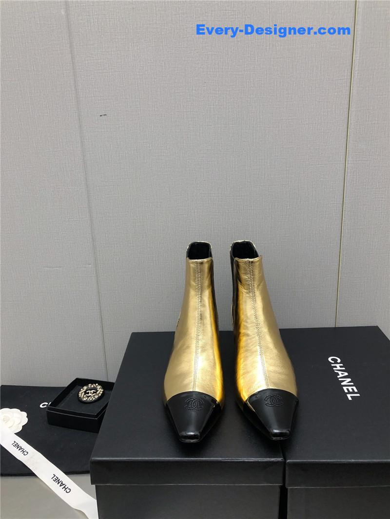 CC classic color block ankle boots