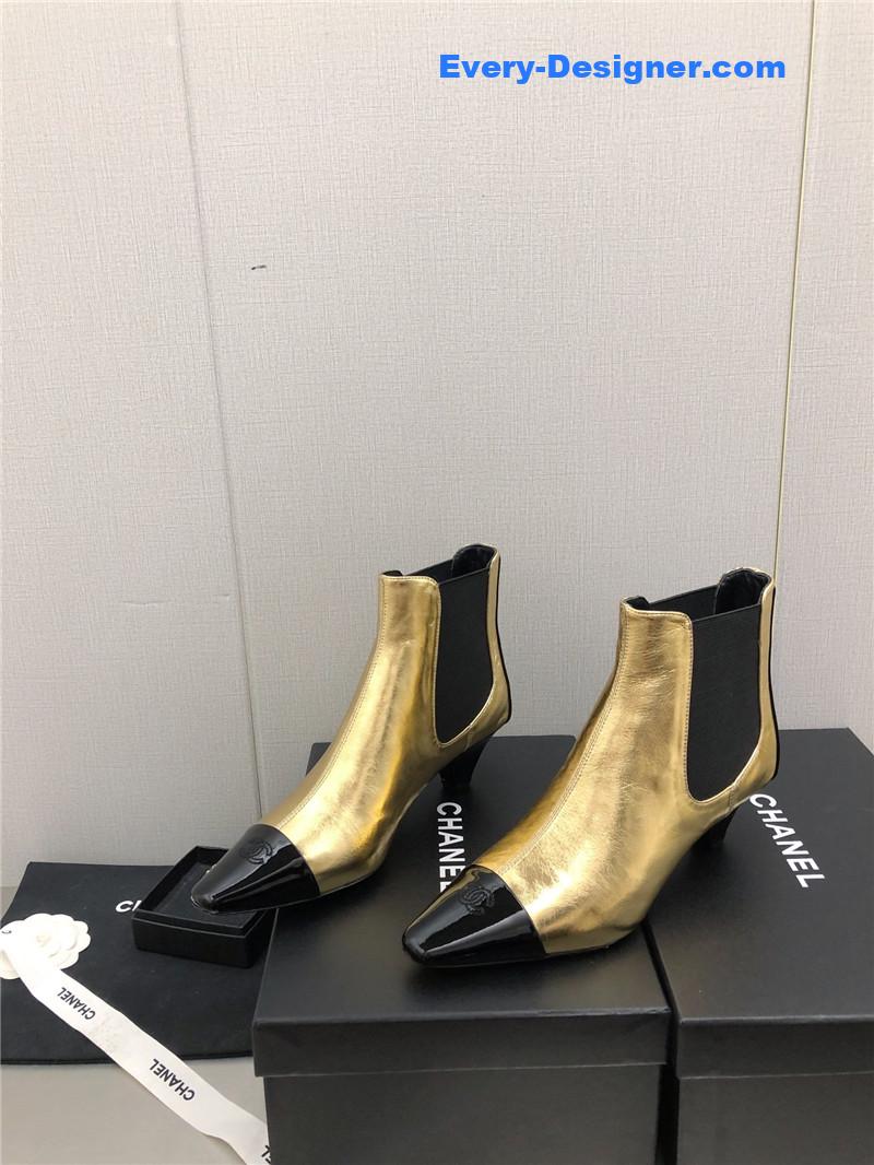 CC classic color block ankle boots