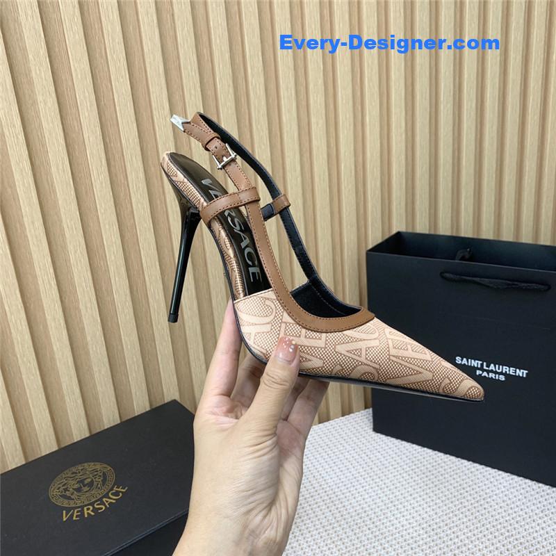 Versace open toe pumps