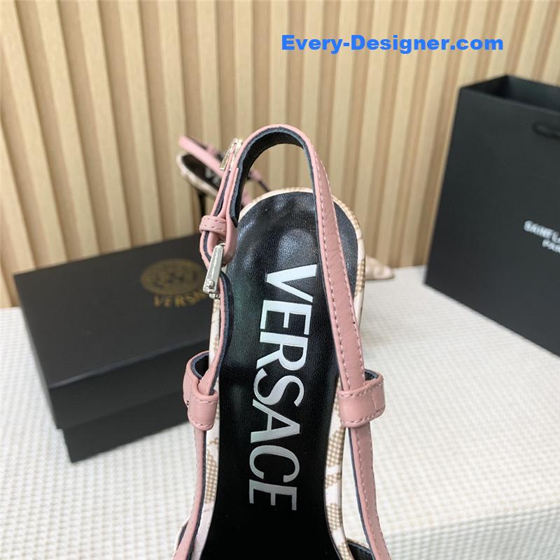 Versace open toe pumps