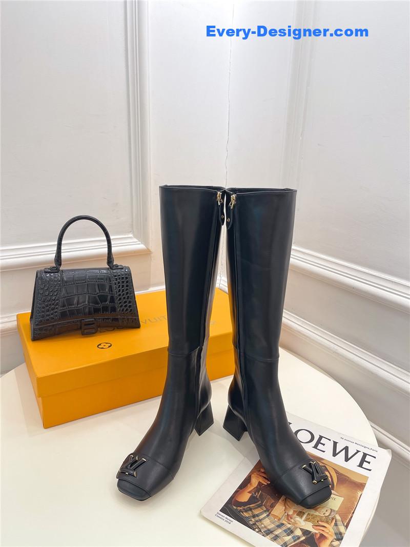 l0vis Vvtt0n lv new v-shaped chunky heel boots