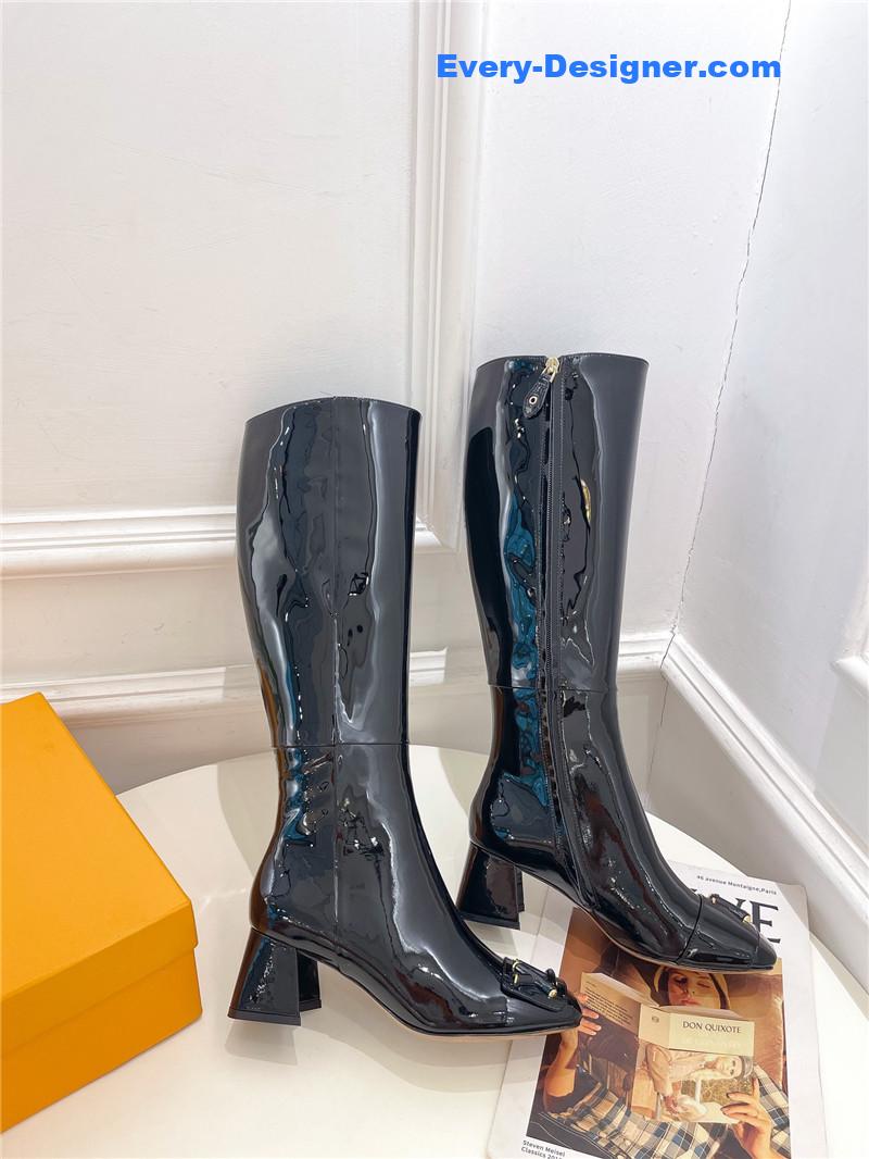 l0vis Vvtt0n lv new v-shaped chunky heel boots