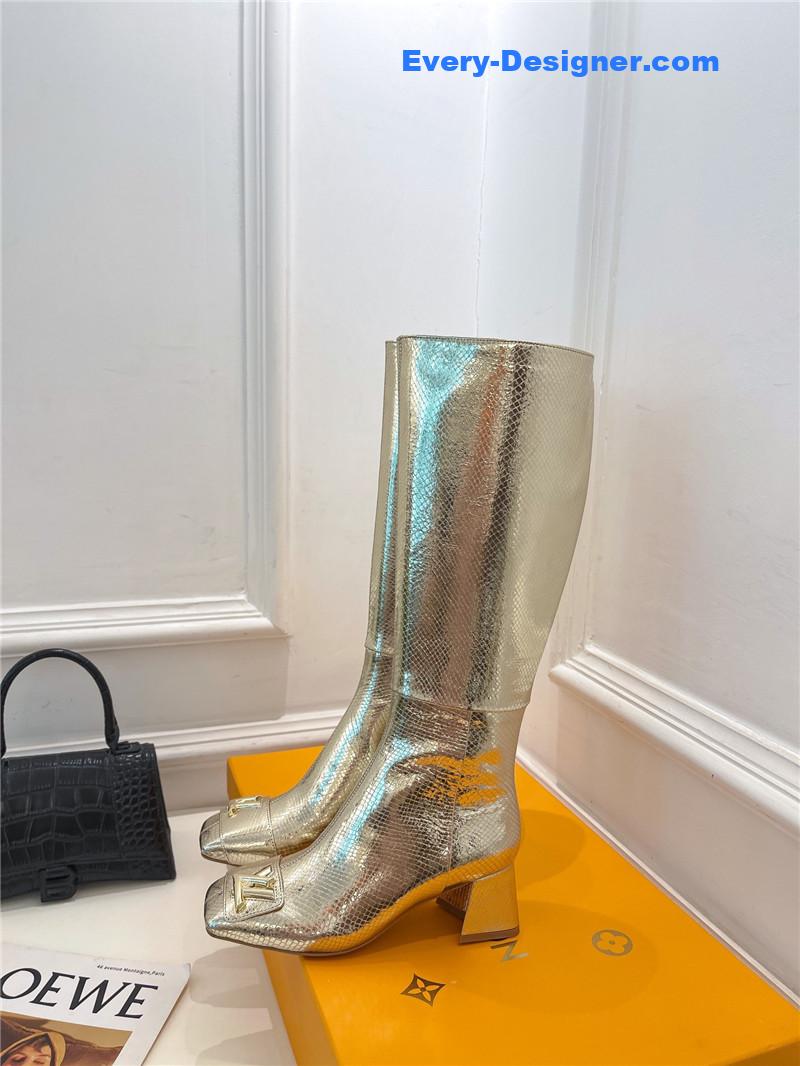 l0vis Vvtt0n lv new v-shaped chunky heel boots