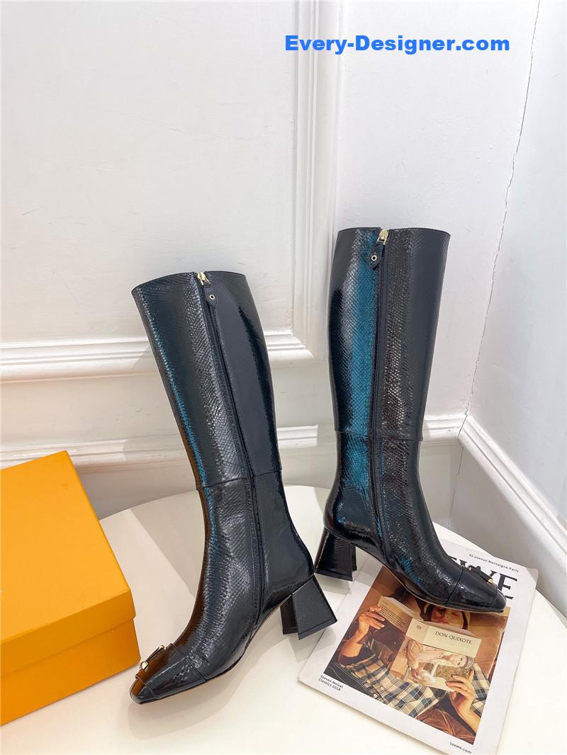 l0vis Vvtt0n lv new v-shaped chunky heel boots