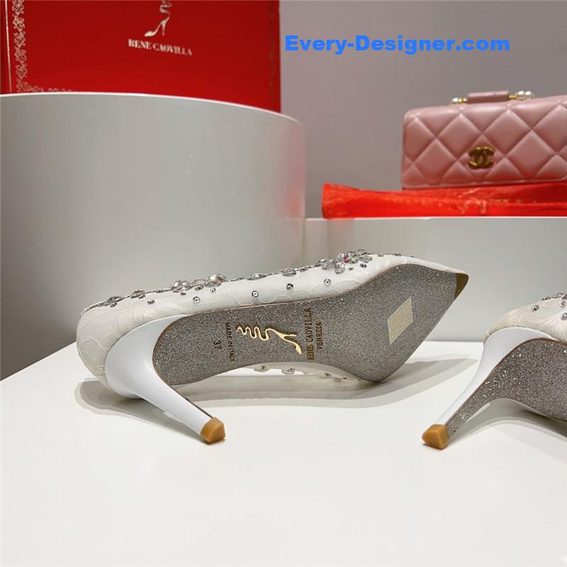 rene caovilla crystal gem pumps