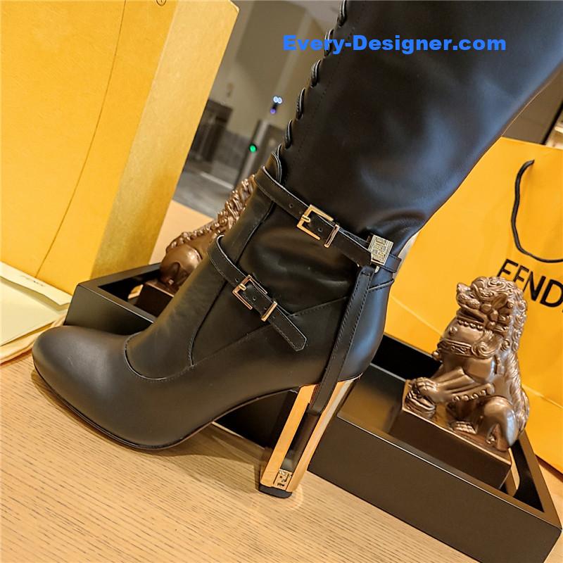 F**di knee high lace up boots