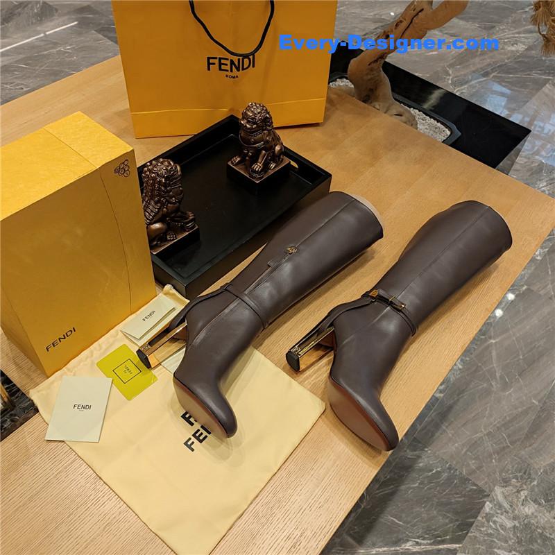 F**di electroplated high heel boots