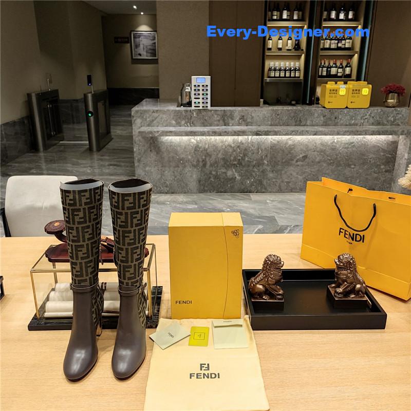 F**di electroplated high heel boots