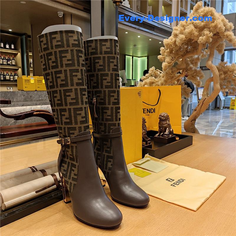 F**di electroplated high heel boots