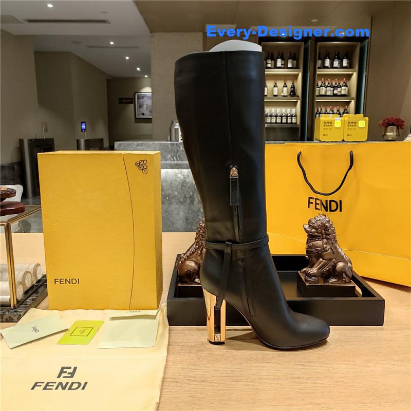 F**di electroplated high heel boots