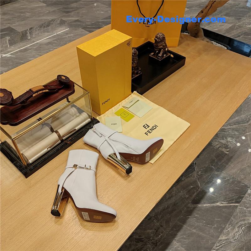 F**di electroplated high heel ankle boots