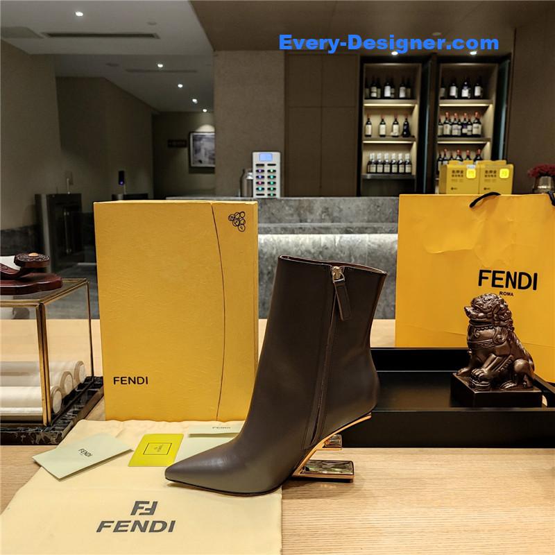 F**di pointed toe high heel ankle boots