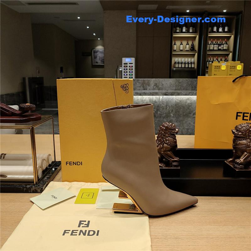 F**di pointed toe high heel ankle boots