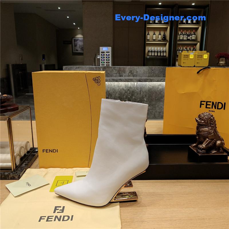 F**di pointed toe high heel ankle boots