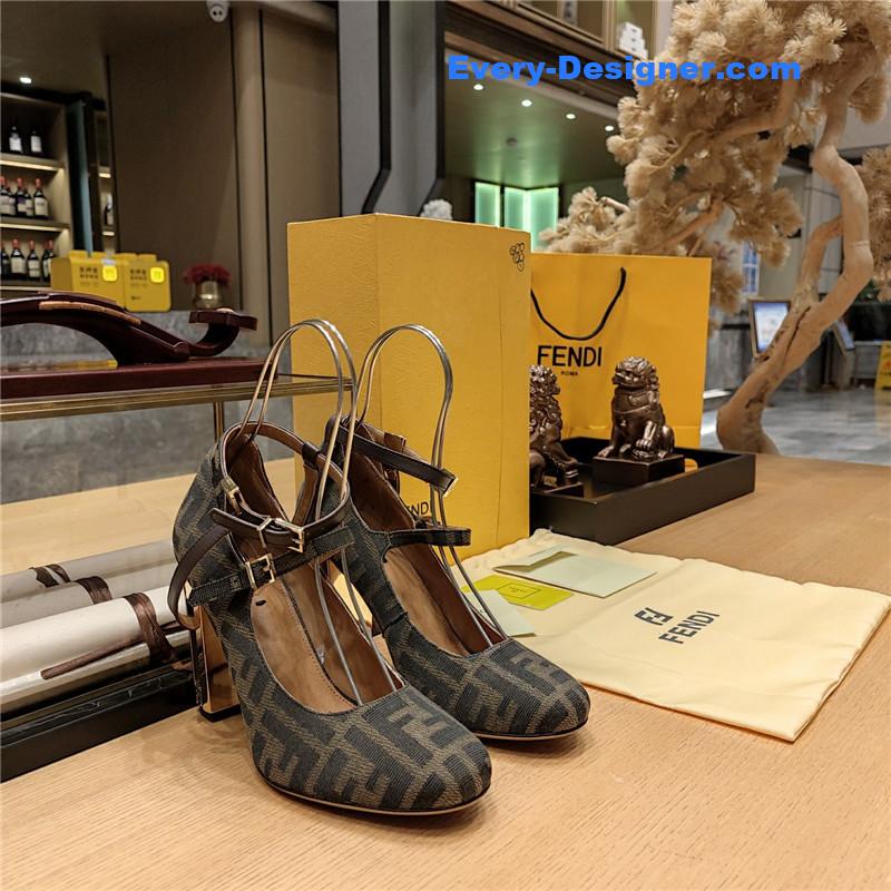 F**di electroplated high heel sandals