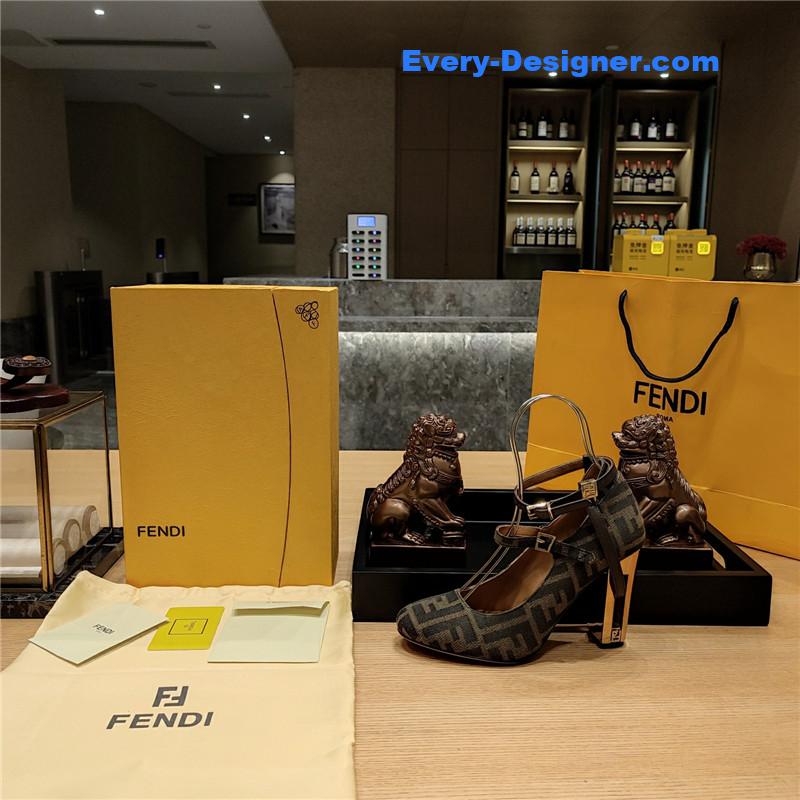 F**di electroplated high heel sandals