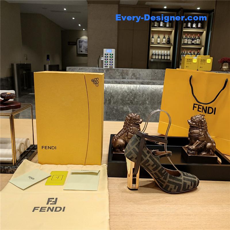 F**di electroplated high heel sandals