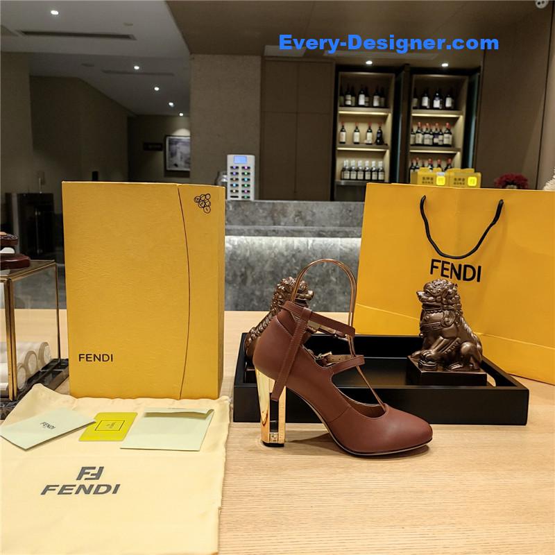 F**di electroplated high heel sandals