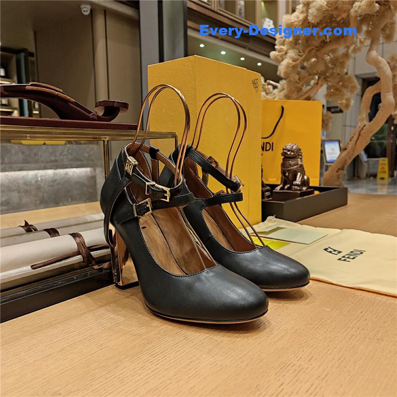F**di electroplated high heel sandals