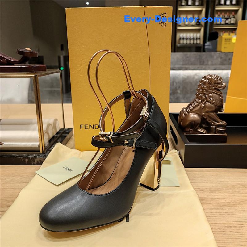 F**di electroplated high heel sandals