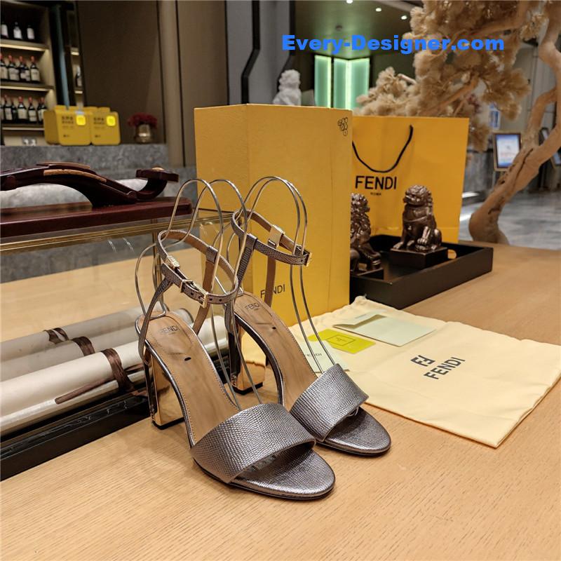 F**di electroplated high heel sandals